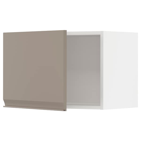 METOD - Wall cabinet, white/Upplöv matt dark beige, 60x40 cm - best price from Maltashopper.com 19491965