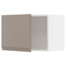 METOD wall cabinet, white/Upplöv matt dark beige, 60x40 cm