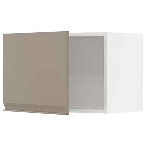 METOD - Wall cabinet, white/Upplöv matt dark beige, 60x40 cm
