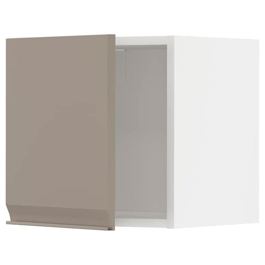 Ikea METOD - Wall cabinet, white/Upplöv matt dark beige ,