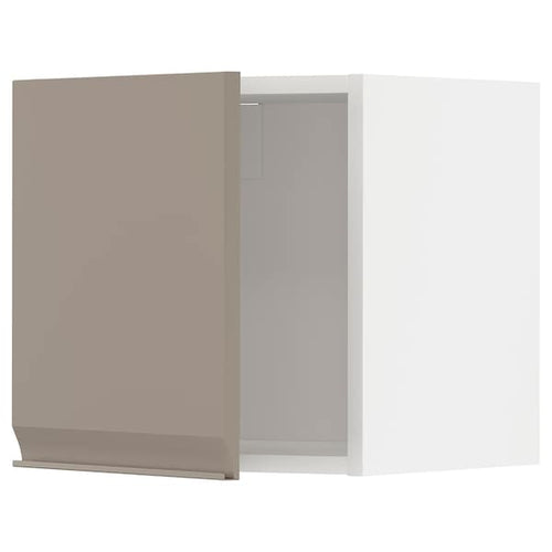 METOD wall cabinet, white/Upplöv matt dark beige, 40x40 cm