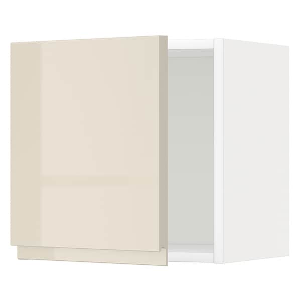METOD - Wall cabinet, white/Voxtorp high-gloss light beige, 40x40 cm - best price from Maltashopper.com 09460894