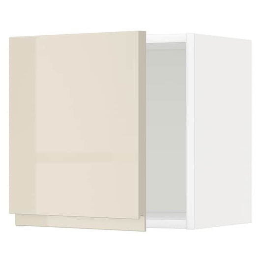 METOD - Wall cabinet, white/Voxtorp high-gloss light beige, 40x40 cm - best price from Maltashopper.com 09460894