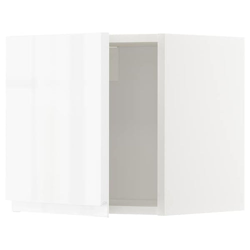 METOD wall cabinet, white/Voxtorp high-gloss/white, 40x40 cm