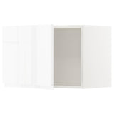 METOD wall cabinet, white/Voxtorp high-gloss/white, 60x40 cm