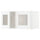 METOD - METOD Wall cabinet with 2 glass doors, white/Axstad matt white, 80x40 cm