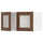 METOD - METOD Wall cabinet with 2 glass doors, white Enköping/brown walnut effect, 80x40 cm