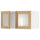 METOD wall cabinet with 2 glass doors, white/Forsbacka oak, 80x40 cm