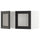 METOD wall cabinet with 2 glass doors, white/Lerhyttan black stained, 80x40 cm