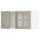 METOD wall cabinet with 2 glass doors, white/Stensund beige, 80x40 cm