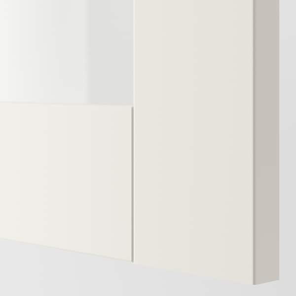 METOD - Wall cabinet with 2 glass doors, white/Stensund white, 80x40 cm - best price from Maltashopper.com 79455568