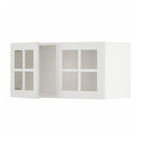 METOD - Wall cabinet with 2 glass doors, white/Stensund white, 80x40 cm - best price from Maltashopper.com 79455568