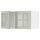 METOD - METOD Wall cabinet with 2 glass doors, white/Stensund light green, 80x40 cm