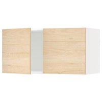 METOD - Wall cabinet with 2 doors, white/Askersund light ash effect, 80x40 cm - best price from Maltashopper.com 89465741