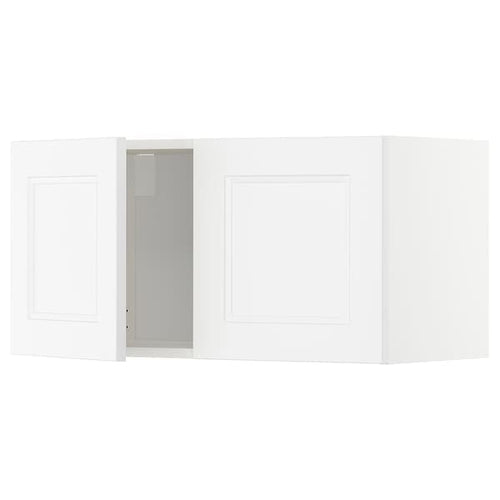 METOD - Wall cabinet with 2 doors, white/Axstad matt white, 80x40 cm