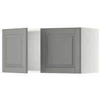 METOD - Wall cabinet with 2 doors, white/Bodbyn grey, 80x40 cm - best price from Maltashopper.com 59457945