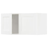 METOD wall cabinet with 2 doors, white Enköping/white wood effect, 80x40 cm