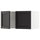 METOD - METOD Wall cabinet with 2 doors, white/Lerhyttan black stained, 80x40 cm