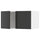 METOD - METOD Wall cabinet with 2 doors, white/Nickebo matt anthracite, 80x40 cm