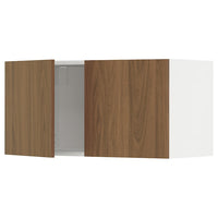 METOD - Wall cabinet with 2 doors, white/Tistorp brown walnut effect, 80x40 cm - best price from Maltashopper.com 89519763