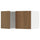 METOD wall cabinet with 2 doors, white/Tistorp brown walnut effect, 80x40 cm