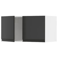 METOD - Wall cabinet with 2 doors, white/Upplöv matt anthracite, 80x40 cm - best price from Maltashopper.com 99493772