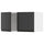 METOD - METOD Wall cabinet with 2 doors, white/Upplöv matt anthracite, 80x40 cm