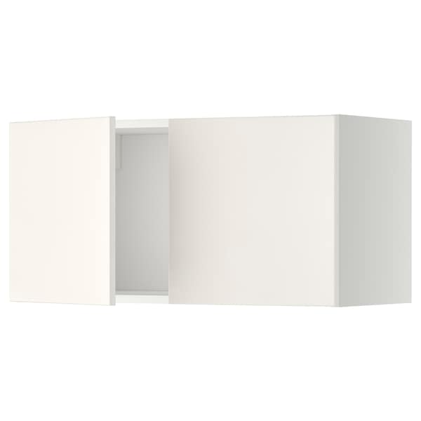 METOD - Wall cabinet with 2 doors, white/Veddinge white