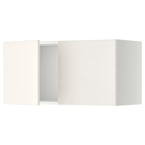 METOD - Wall cabinet with 2 doors, white/Veddinge white, 80x40 cm