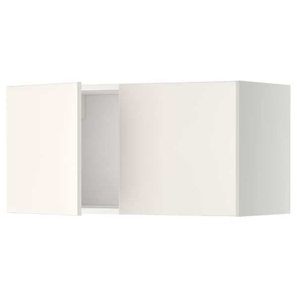 METOD - Wall cabinet with 2 doors, white/Veddinge white, 80x40 cm