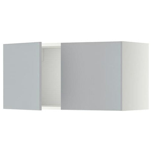METOD - Wall cabinet with 2 doors, white/Veddinge grey, 80x40 cm