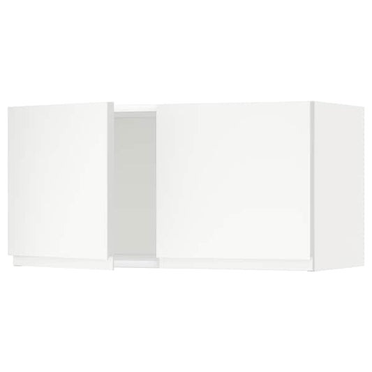 METOD - Wall cabinet with 2 doors, white/Voxtorp matt white, 80x40 cm - best price from Maltashopper.com 39468780