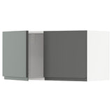 METOD wall cabinet with 2 doors, white/Voxtorp dark grey, 80x40 cm