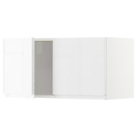 METOD - Wall cabinet with 2 doors, white/Voxtorp high-gloss/white, 80x40 cm - best price from Maltashopper.com 99455435