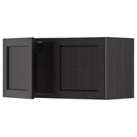 METOD - Wall cabinet with 2 doors, black/Lerhyttan black stained, 80x40 cm - best price from Maltashopper.com 99465854