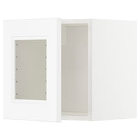 METOD - Wall cabinet with glass door, white/Axstad matt white, 40x40 cm - best price from Maltashopper.com 59467713