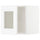 METOD - METOD Wall cabinet with glass door, white/Axstad matt white, 40x40 cm