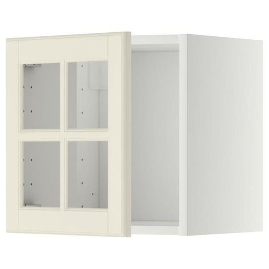 Ikea METOD - Wall cabinet with glass door, white/Bodbyn off-white, 40x40 cm
