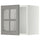 METOD wall cabinet with glass door, white/Bodbyn grey, 40x40 cm