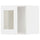 METOD - METOD Wall cabinet with glass door, white Enköping/white wood effect, 40x40 cm