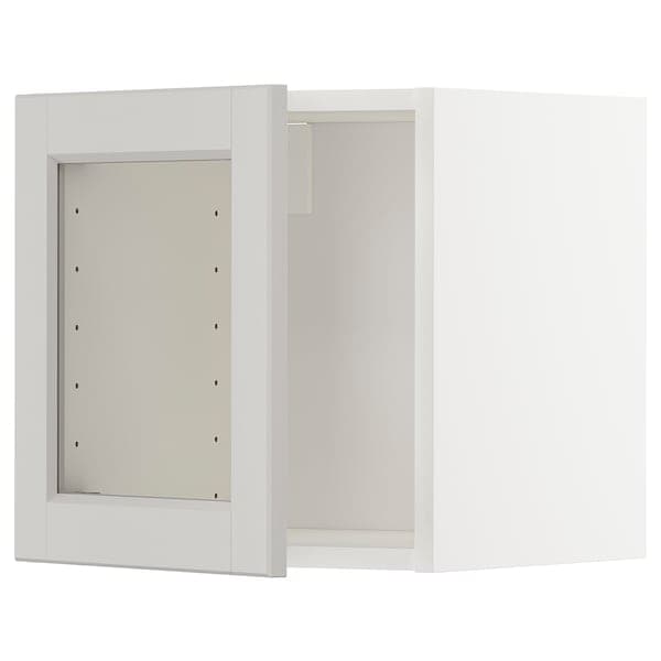 Ikea METOD - Wall cabinet with glass door, white/Lerhyttan light grey, 40x40 cm
