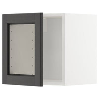 METOD - Wall cabinet with glass door, white/Lerhyttan black stained , 40x40 cm - best price from Maltashopper.com 39465357