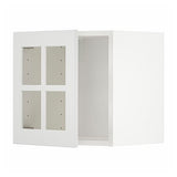 METOD wall cabinet with glass door, white/Stensund white, 40x40 cm