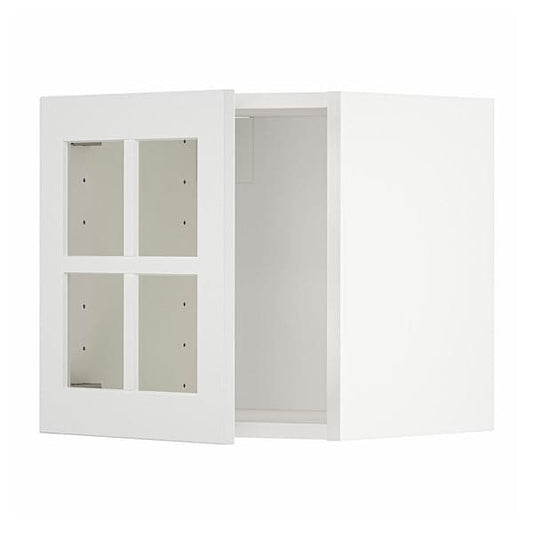 Ikea METOD - Wall cabinet with glass door, white/Stensund white, 40x40 cm
