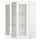 METOD wall cabinet w shelves/2 glass drs, white/Axstad matt white, 80x100 cm