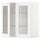 METOD wall cabinet w shelves/2 glass drs, white/Axstad matt white, 80x80 cm