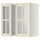 METOD wall cabinet w shelves/2 glass drs, white/Bodbyn off-white, 60x60 cm