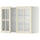 METOD wall cabinet w shelves/2 glass drs, white/Bodbyn off-white, 80x60 cm