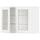 METOD - METOD Wall cabinet w shelves/2 glass drs, white Enköping/white wood effect, 80x60 cm
