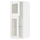 METOD - Wall cabinet w shelves/2 glass drs, white Enköping/white wood effect , 40x100 cm
